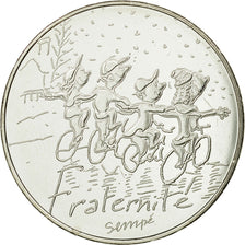 France, 10 Euro, Fraternité Hiver Sempé, 2014, MS(65-70), Silver