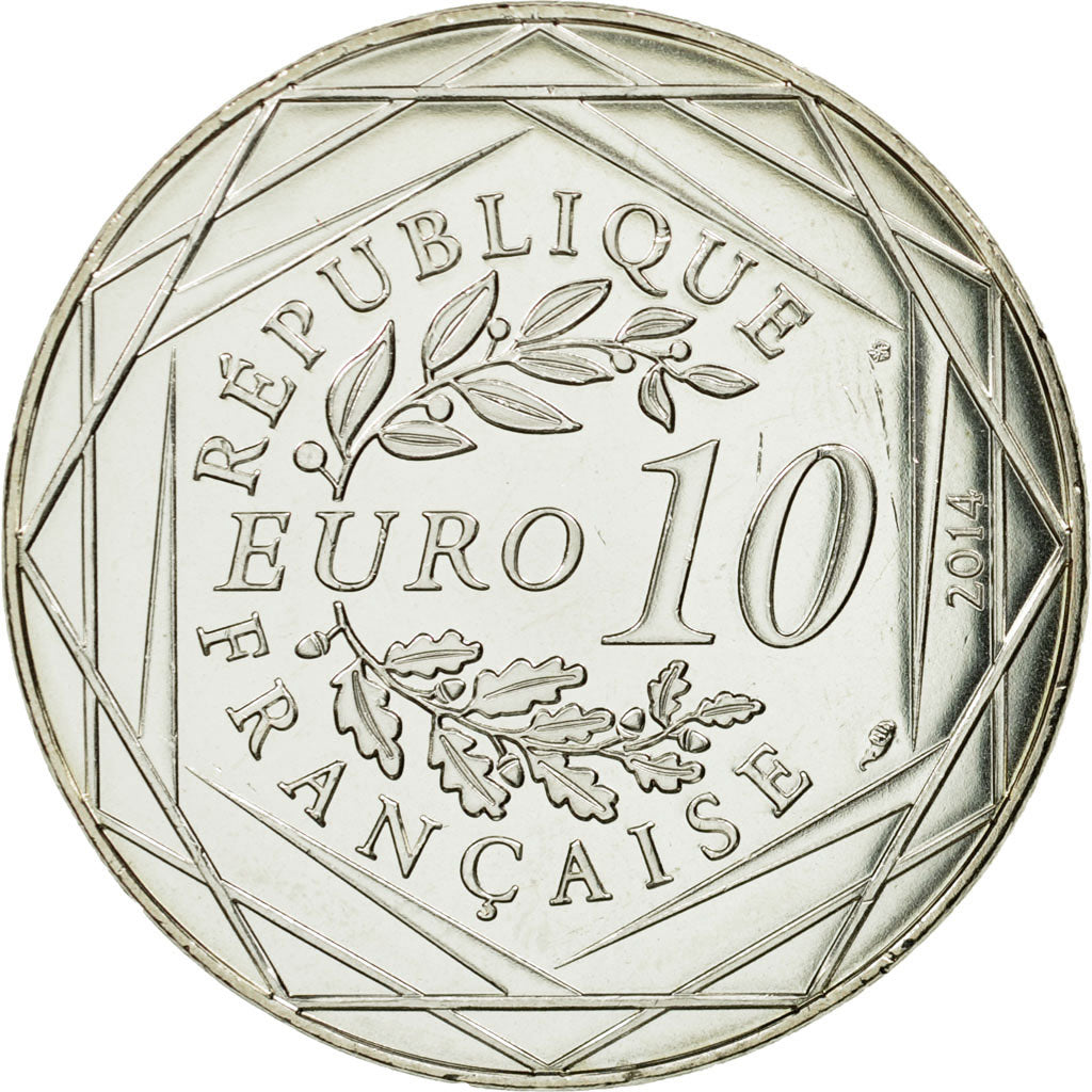 France, 10 Euro, Fraternité Automne Sempé, 2014, MS(65-70), Silver