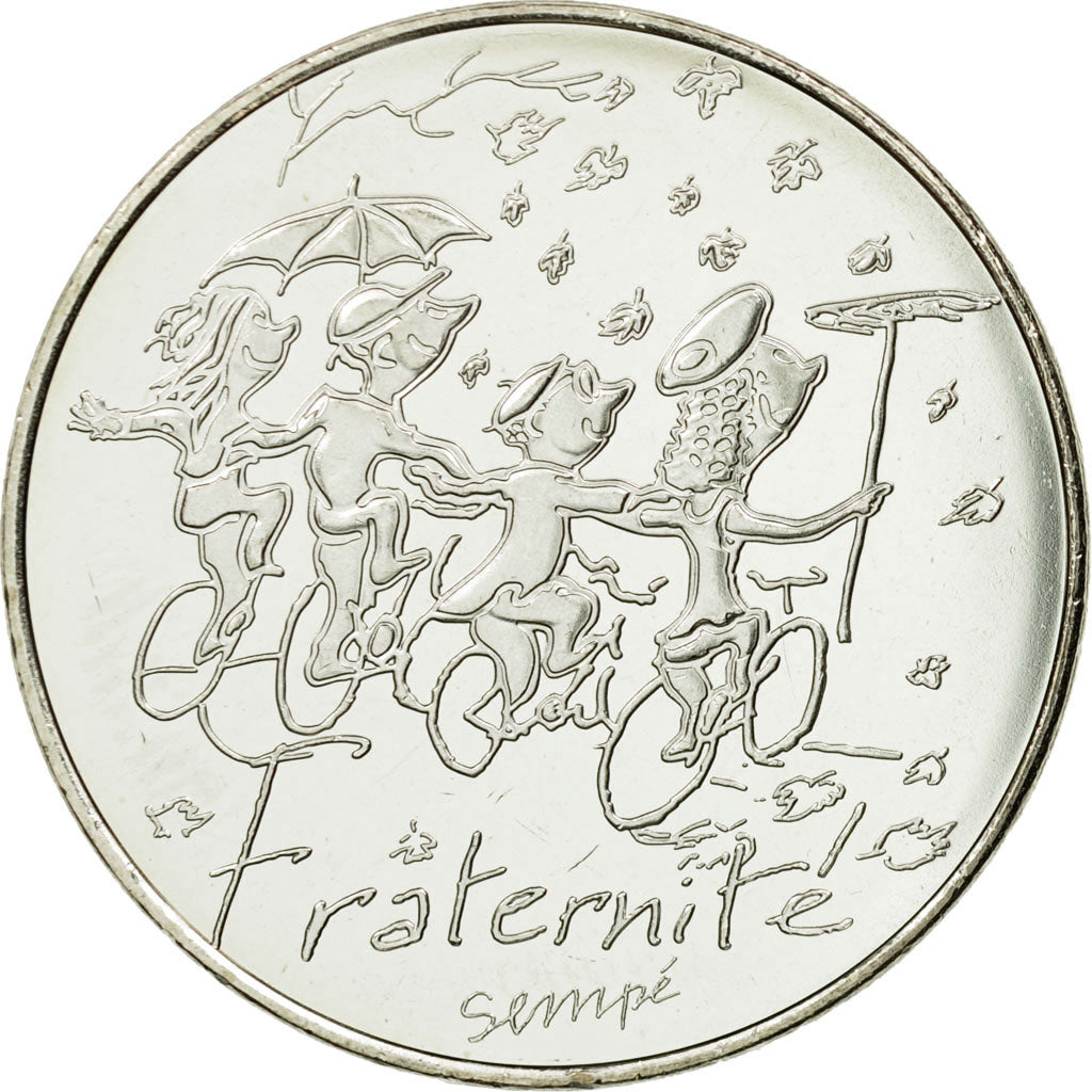 France, 10 Euro, Fraternité Automne Sempé, 2014, MS(65-70), Silver