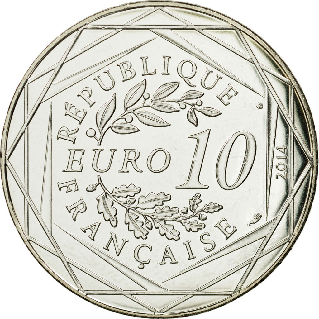 France, 10 Euro, Fraternité Automne Sempé, 2014, MS(65-70), Silver