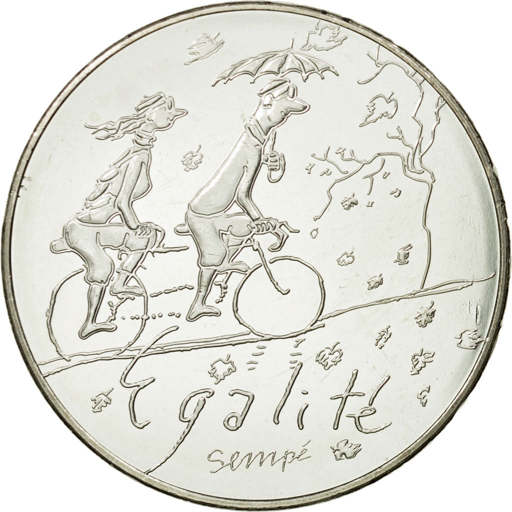 France, 10 Euro, Egalité Automne Sempé, 2014, MS(65-70), Silver