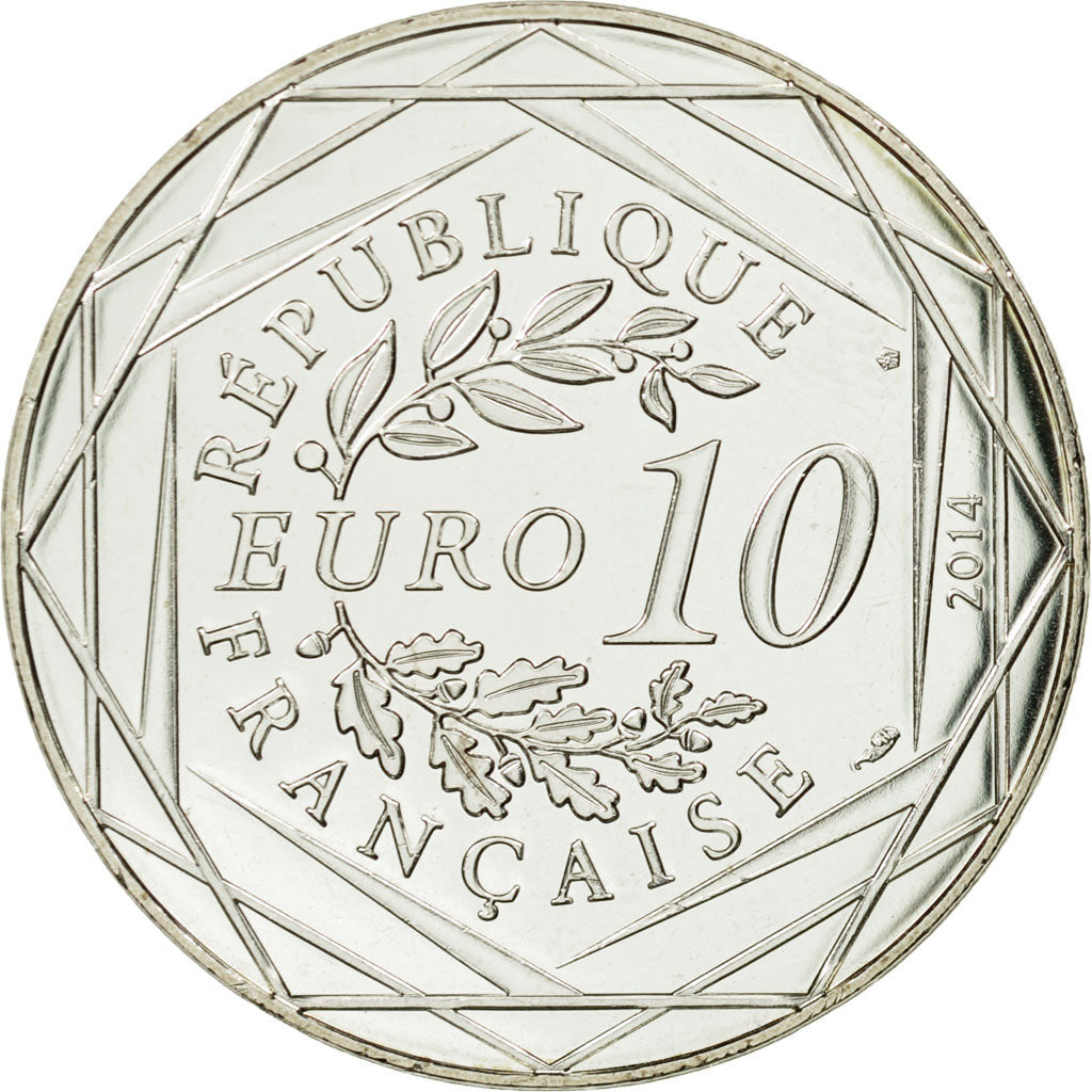 France, 10 Euro, Egalité Automne Sempé, 2014, MS(65-70), Silver
