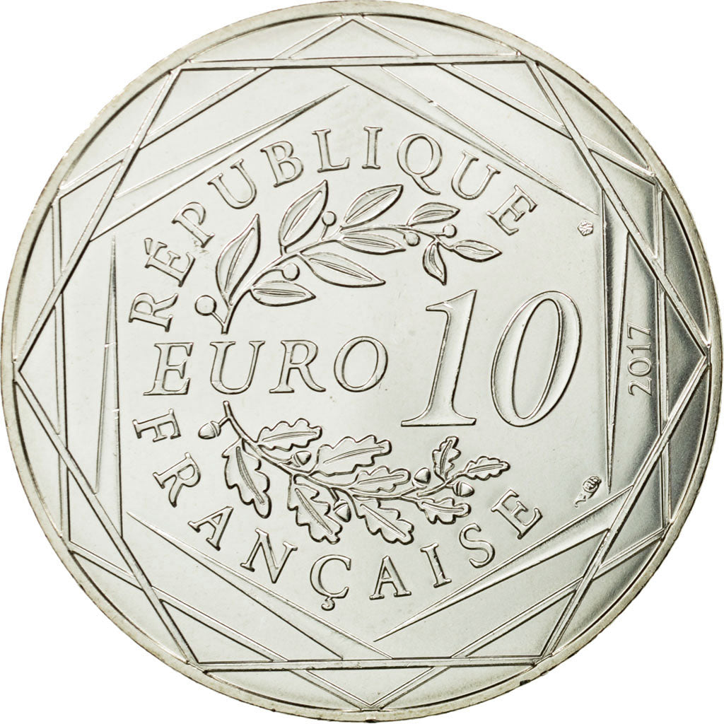 France, 10 Euro, L'Outre-Mer étincelant, 2017, FDC, Argent