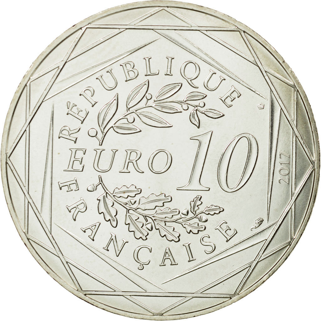 France, 10 Euro, Le Pays Basque, Euskal Herria, 2017, MS(65-70), Silver