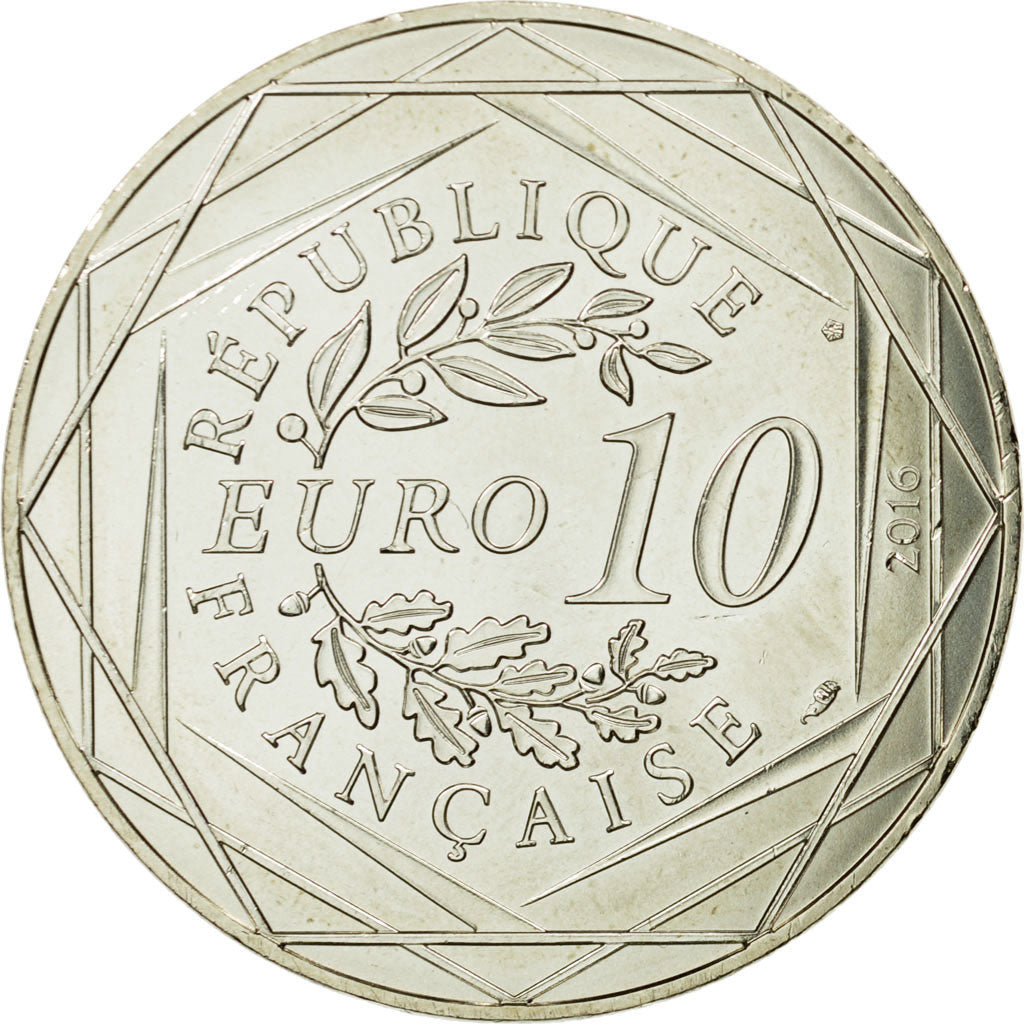 France, 10 Euro, Petit prince à la mer, 2016, MS(65-70), Silver