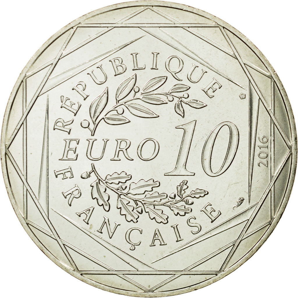 France, 10 Euro, Petit prince et la gastronomie, 2016, MS(65-70), Silver
