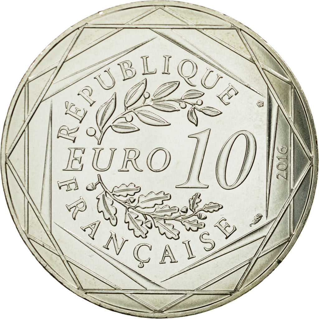 France, 10 Euro, Petit prince navigue, 2016, MS(65-70), Silver