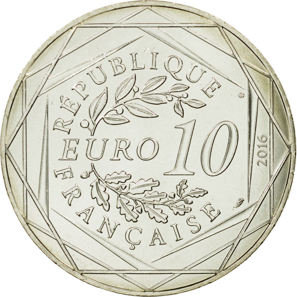 France, 10 Euro, Petit prince Funambule, 2016, MS(65-70), Silver
