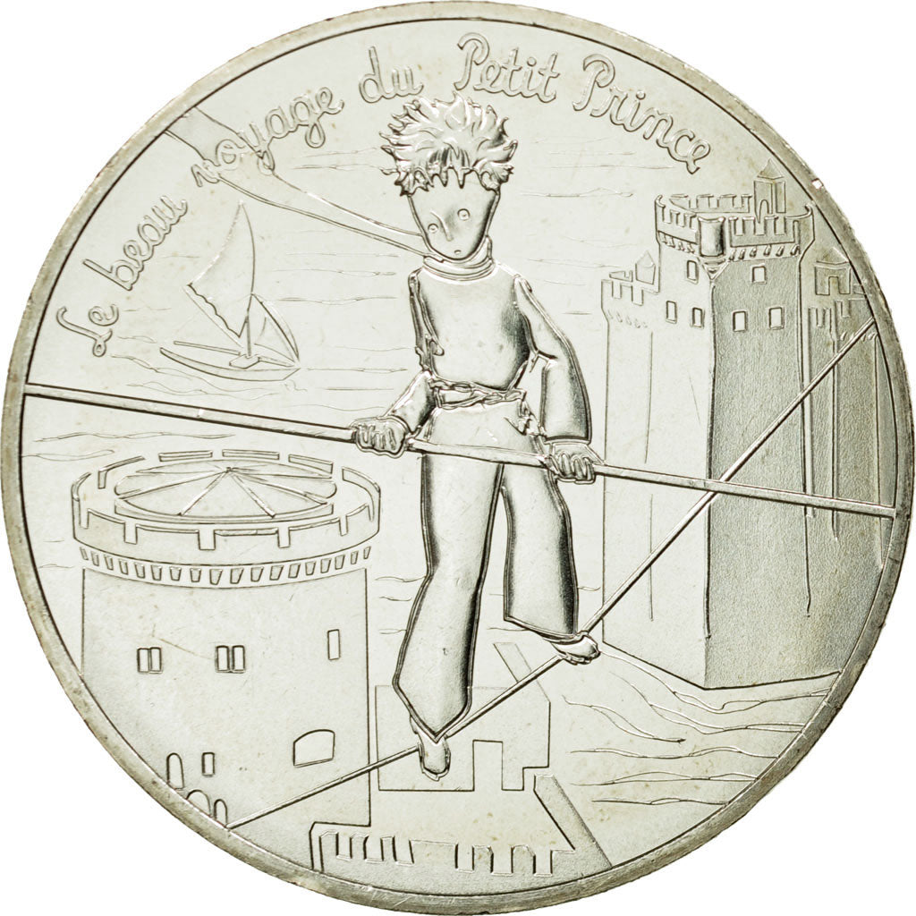 France, 10 Euro, Petit prince Funambule, 2016, MS(65-70), Silver