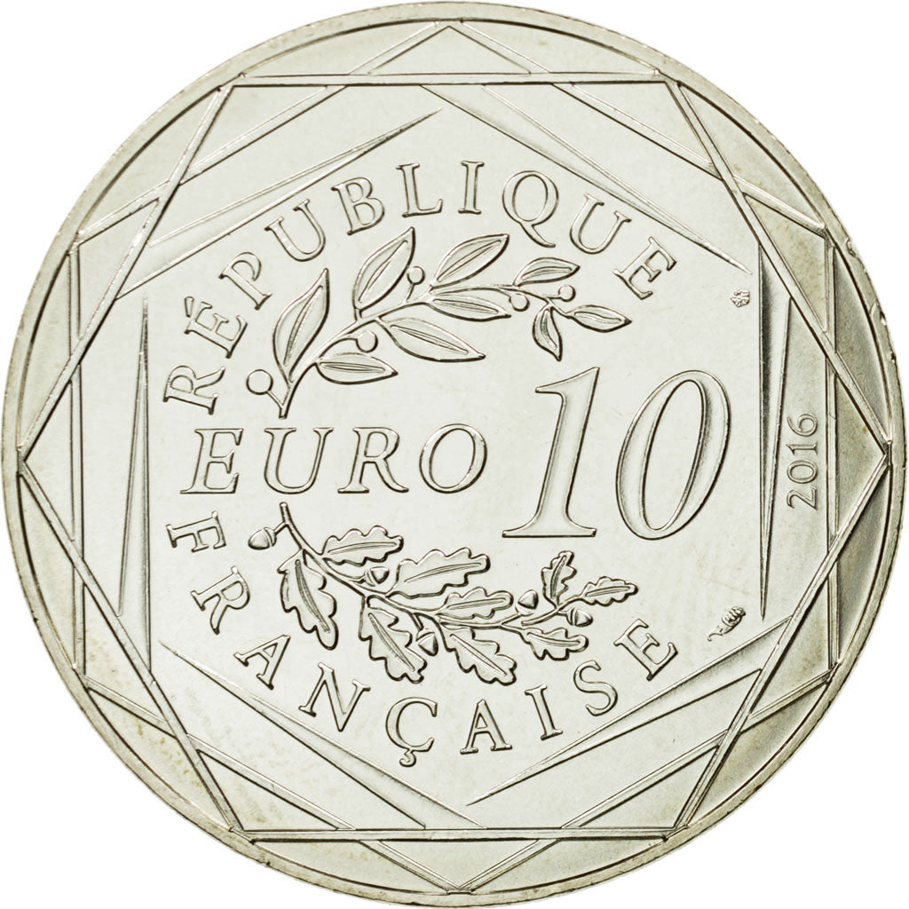 France, 10 Euro, Petit prince Funambule, 2016, MS(65-70), Silver