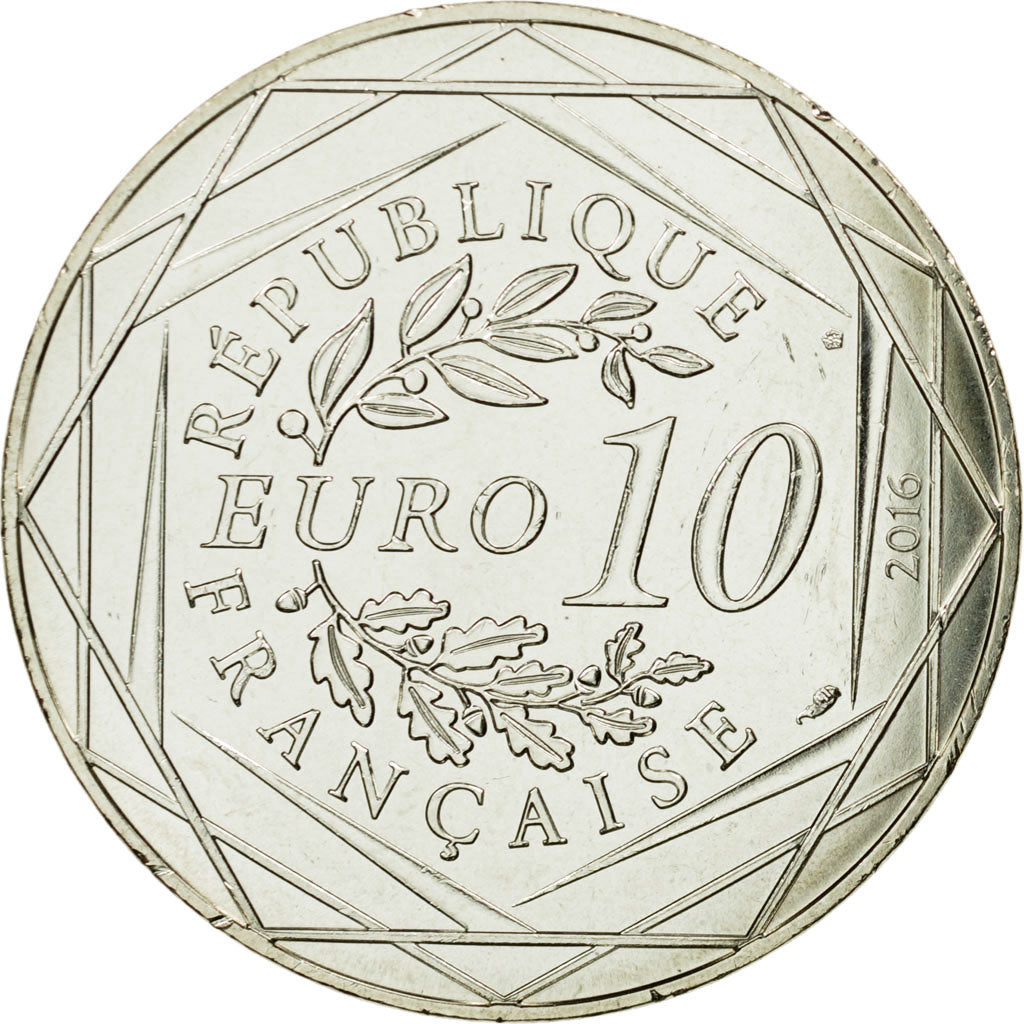 France, 10 Euro, Petit prince au Mont-Saint-Michel, 2016, MS(65-70), Silver