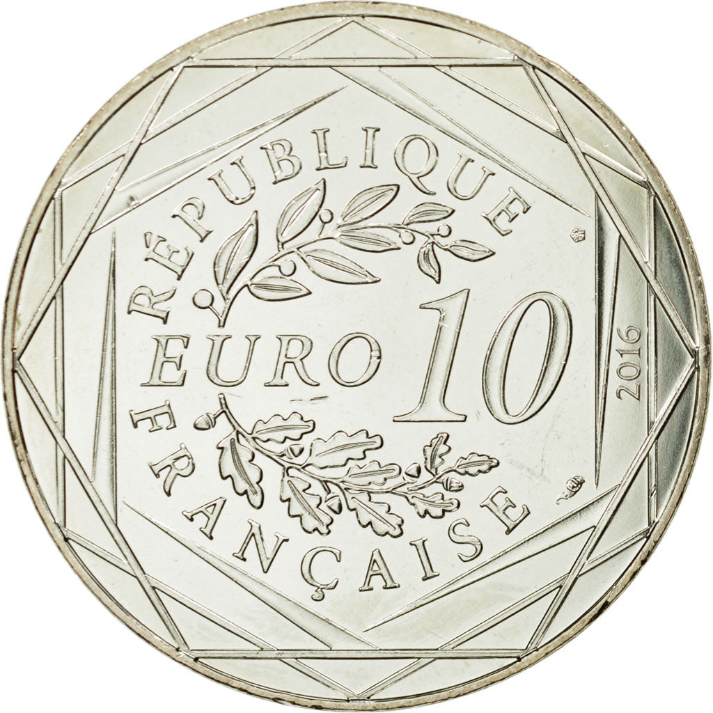 France, 10 Euro, Petit prince au marché de Noël, 2016, MS(65-70), Silver