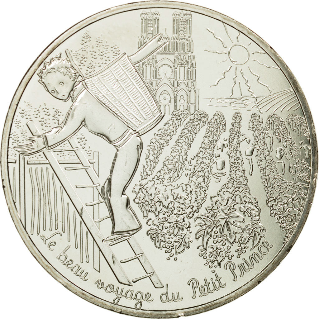 France, 10 Euro, Petit prince fait les vendanges, 2016, MS(65-70), Silver