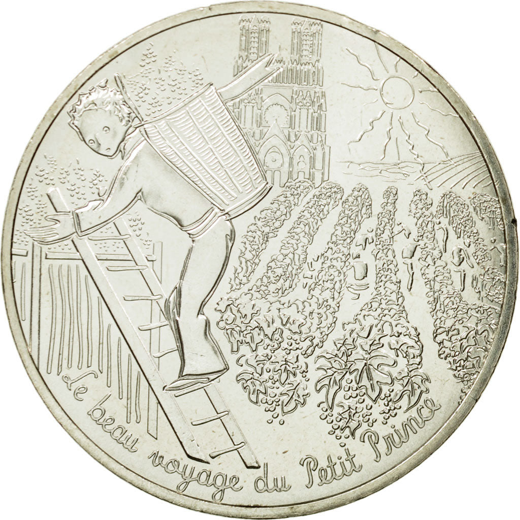 France, 10 Euro, Petit prince fait les vendanges, 2016, MS(65-70), Silver
