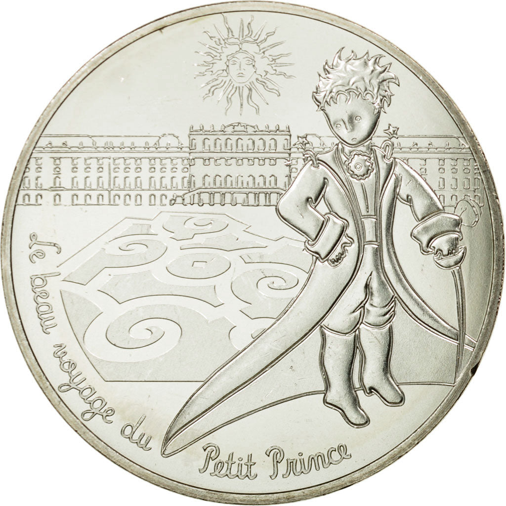 France, 10 Euro, Petit prince visite Versailles, 2016, MS(65-70), Silver