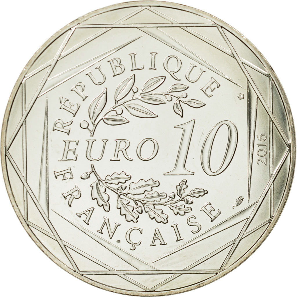 France, 10 Euro, Petit prince visite Versailles, 2016, MS(65-70), Silver