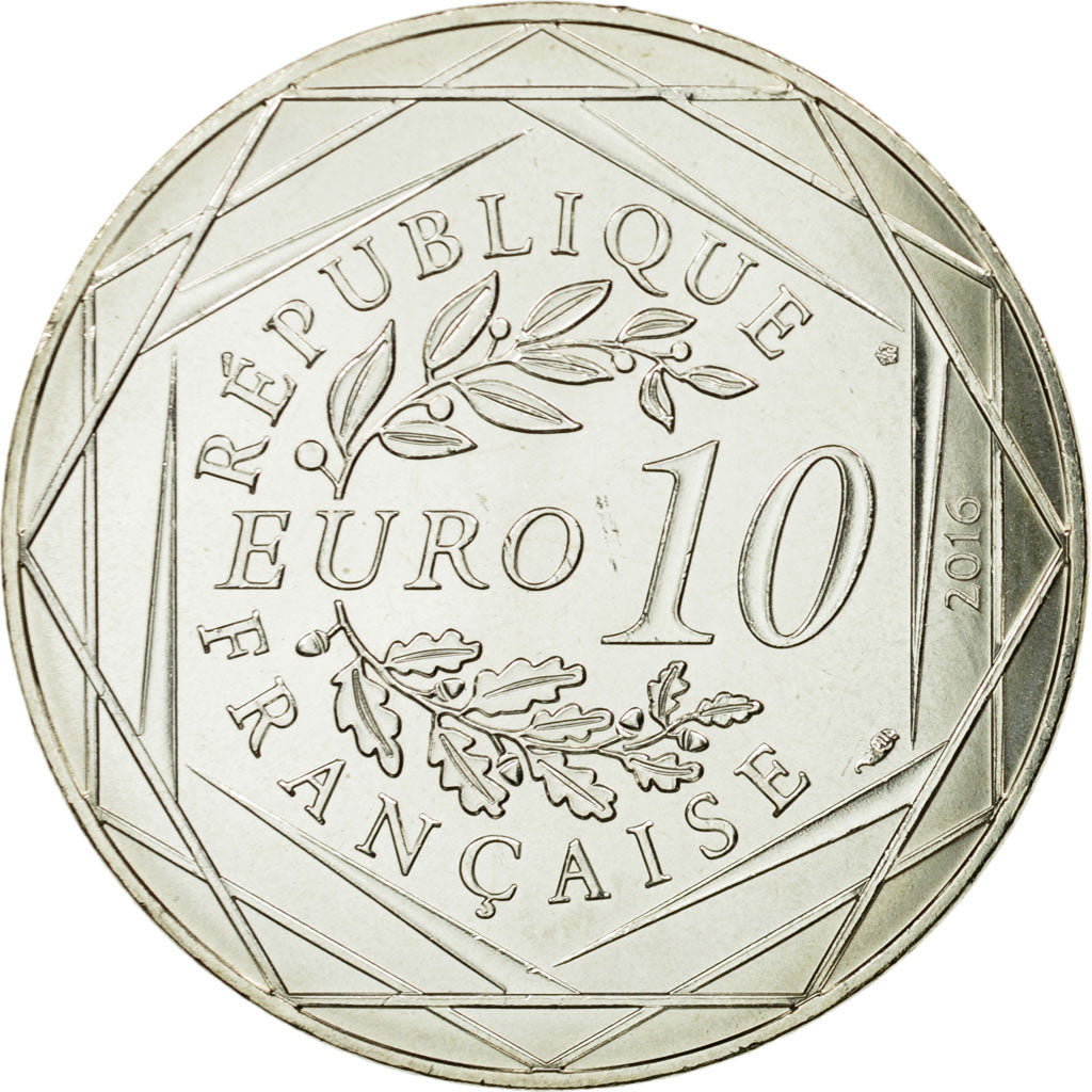 France, 10 Euro, Petit prince et la pelote basque, 2016, MS(65-70), Silver