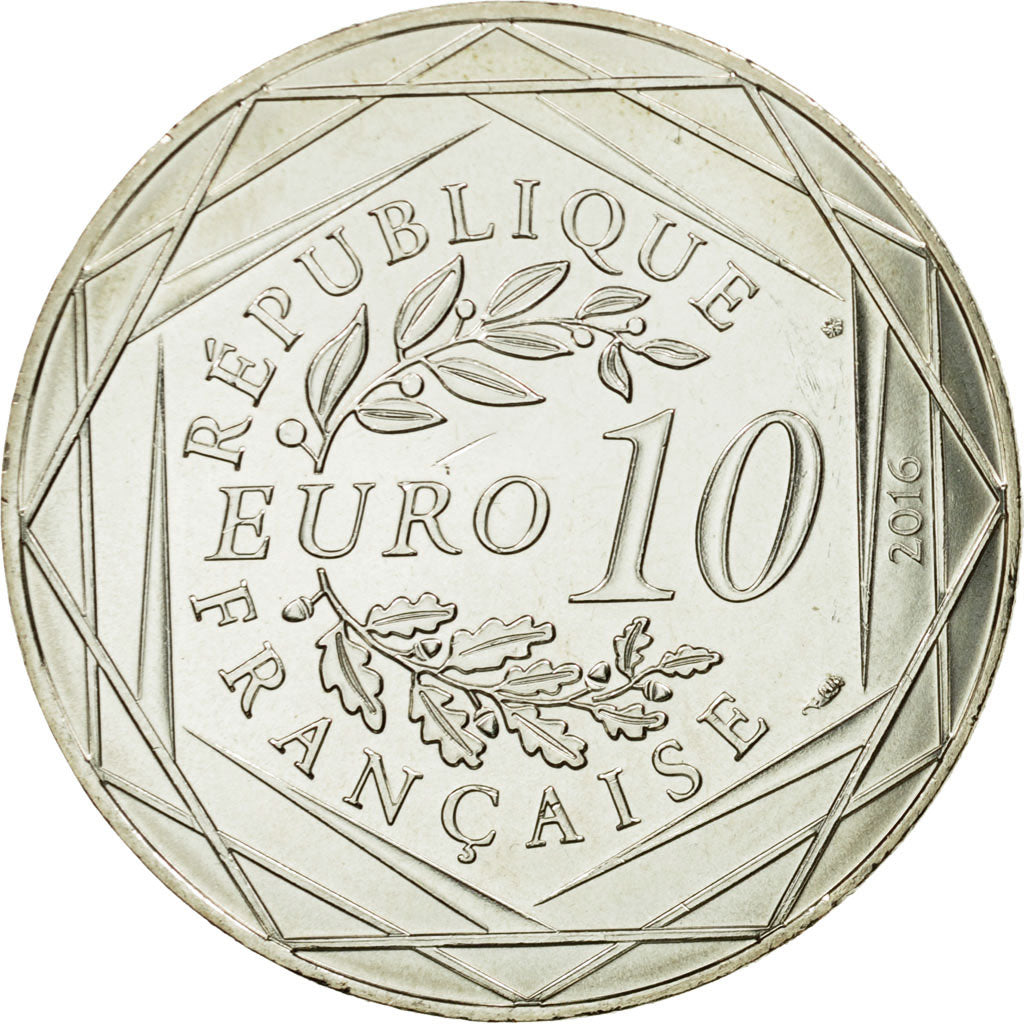 France, 10 Euro, Petit prince et la pelote basque, 2016, MS(65-70), Silver