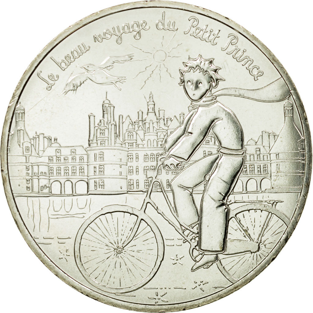 France, 10 Euro, Petit prince visite les châteaux, 2016, FDC, Argent