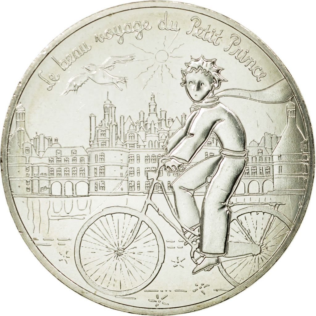 France, 10 Euro, Petit prince visite les châteaux, 2016, MS(65-70), Silver