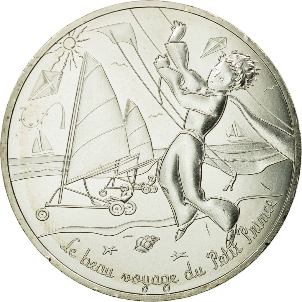 Francia, 10 Euro, Petit prince fait du cerf-volant, 2016, FDC, Argento