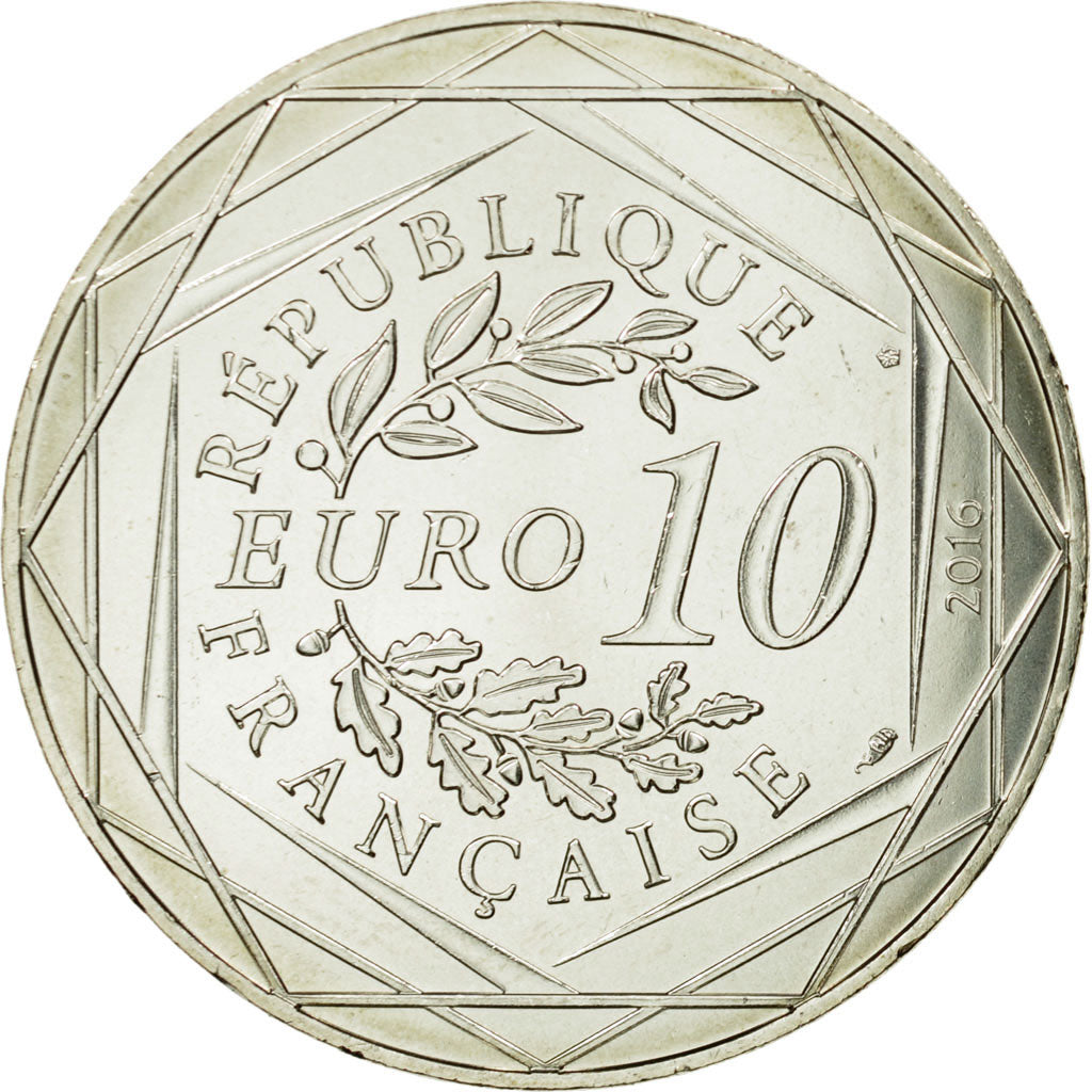 Francia, 10 Euro, Petit prince fait du cerf-volant, 2016, FDC, Argento