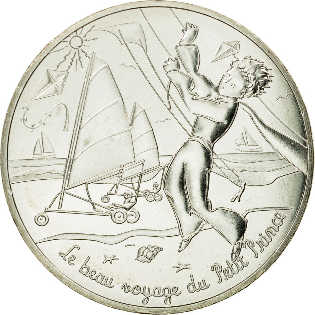 France, 10 Euro, Petit prince fait du cerf-volant, 2016, MS(65-70), Silver