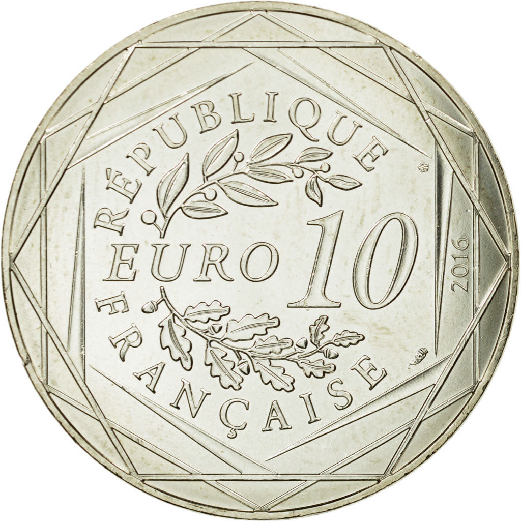 France, 10 Euro, Petit prince fait du cerf-volant, 2016, MS(65-70), Silver