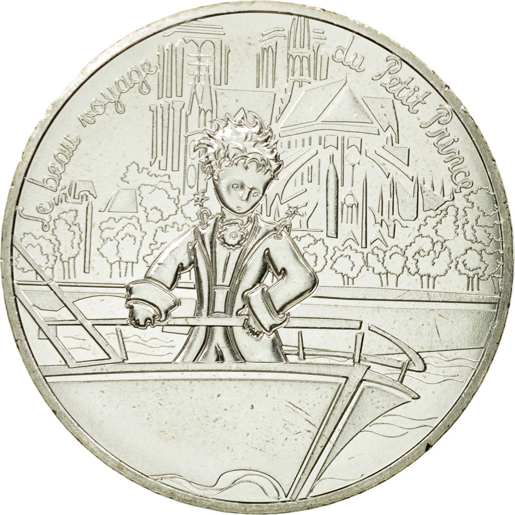 France, 10 Euro, Petit prince visite Notre-Dame, 2016, MS(65-70), Silver