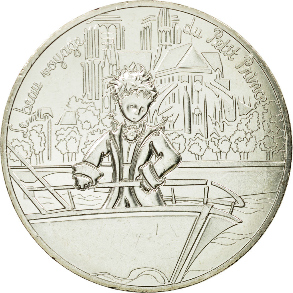 France, 10 Euro, Petit prince visite Notre-Dame, 2016, MS(65-70), Silver