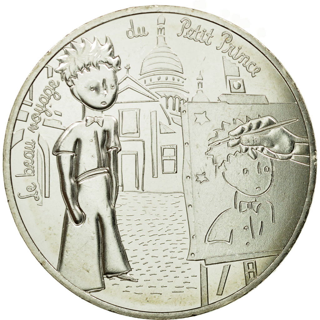 France, 10 Euro, Petit prince et les peintres, 2016, MS(65-70), Silver