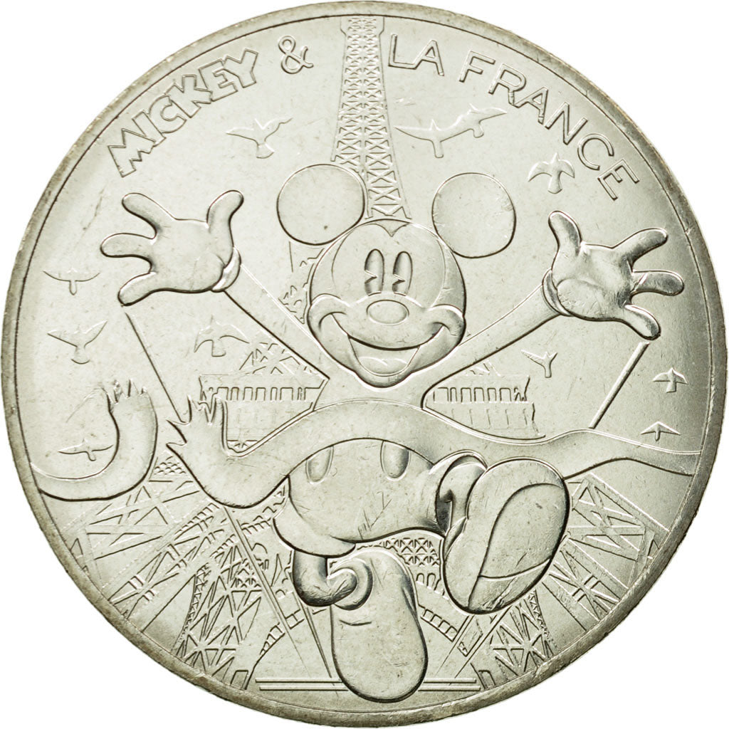 Francia, 10 Euro, Mickey aux pieds de la dame de fer, 2018, SPL, Argento