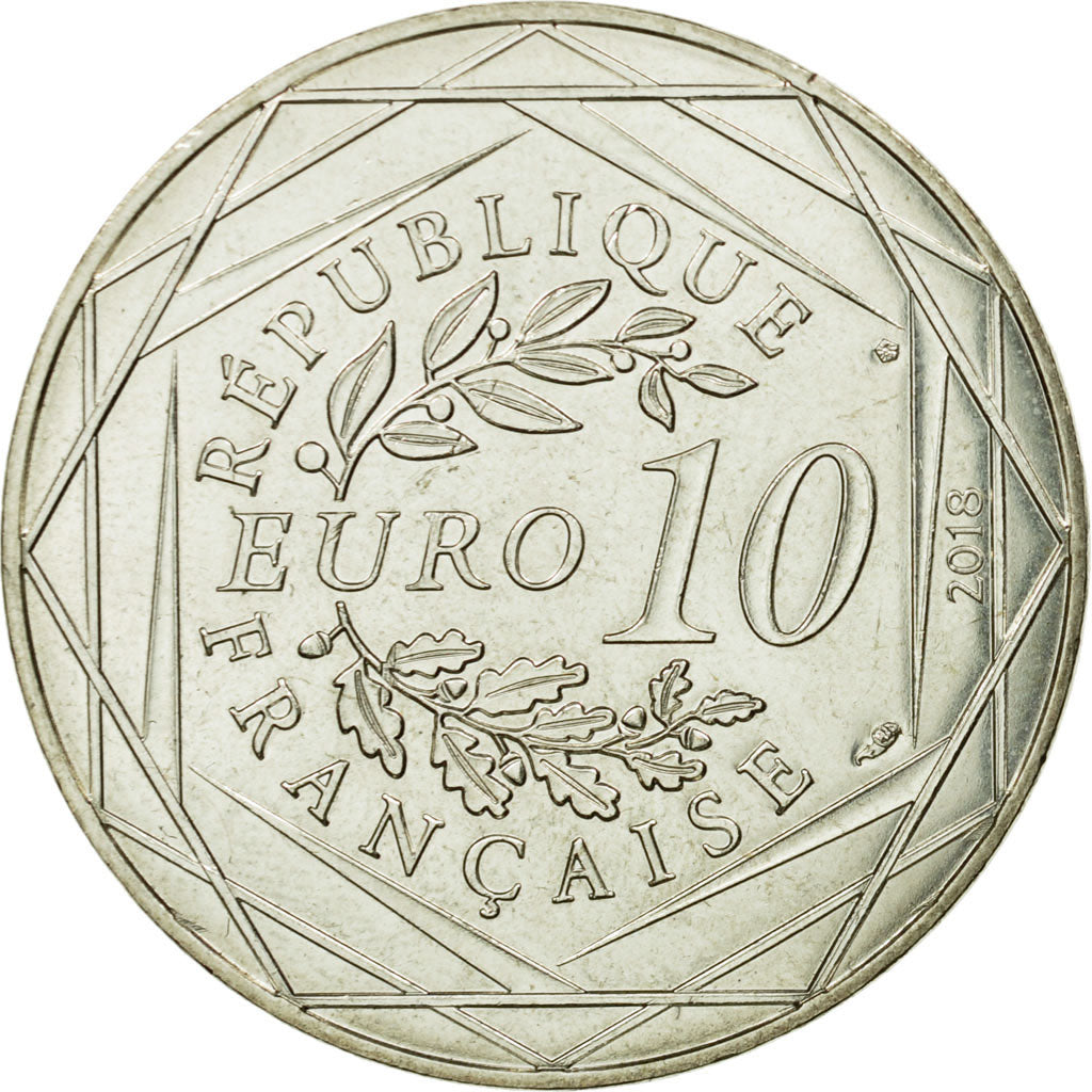 Francia, 10 Euro, Mickey aux pieds de la dame de fer, 2018, SPL, Argento