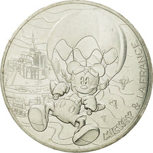 France, 10 Euro, Mickey libre comme l'air, 2018, MS(63), Silver