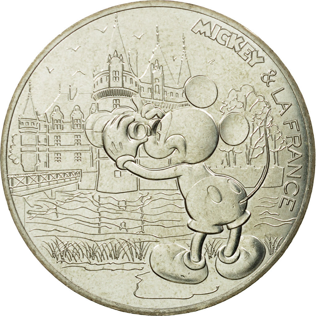 France, 10 Euro, Mickey un tour de Loire, 2018, MS(63), Silver