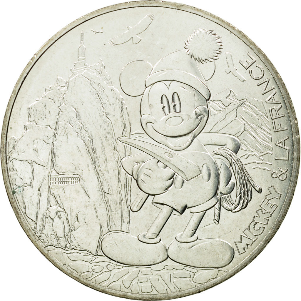 France, 10 Euro, Mickey premier de cordée, 2018, MS(63), Silver