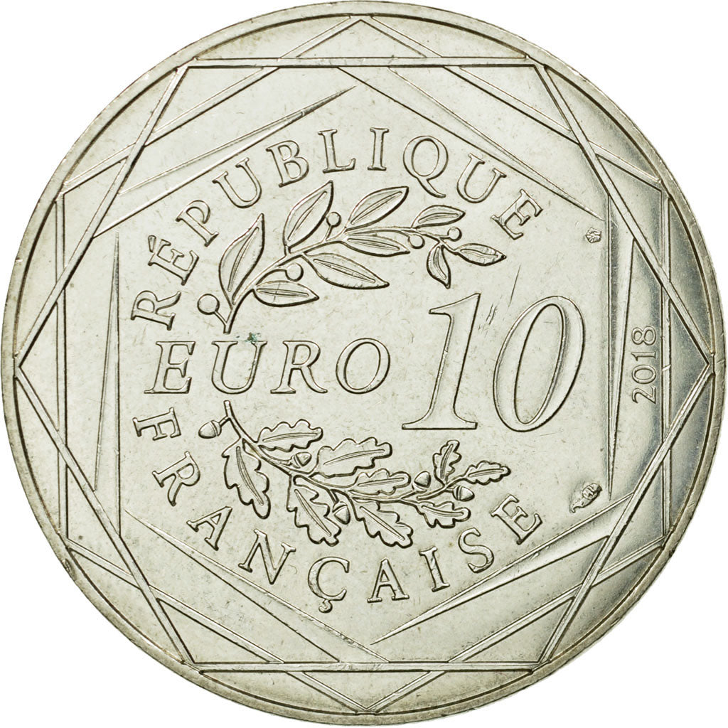 France, 10 Euro, Mickey premier de cordée, 2018, MS(63), Silver