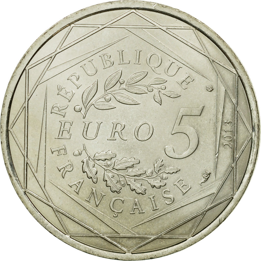 France, 5 Euro, Egalité, 2013, MS(63), Silver