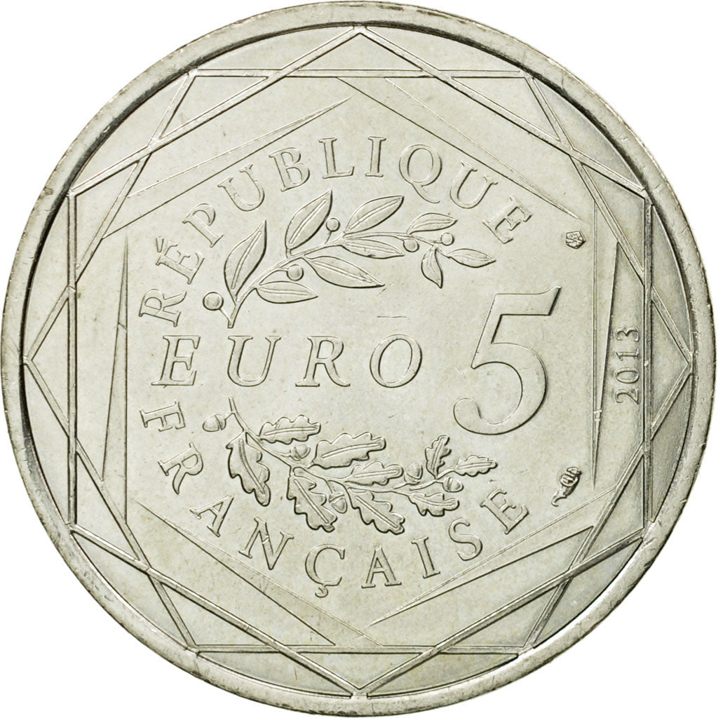 France, 5 Euro, Fraternité, 2013, MS(63), Silver