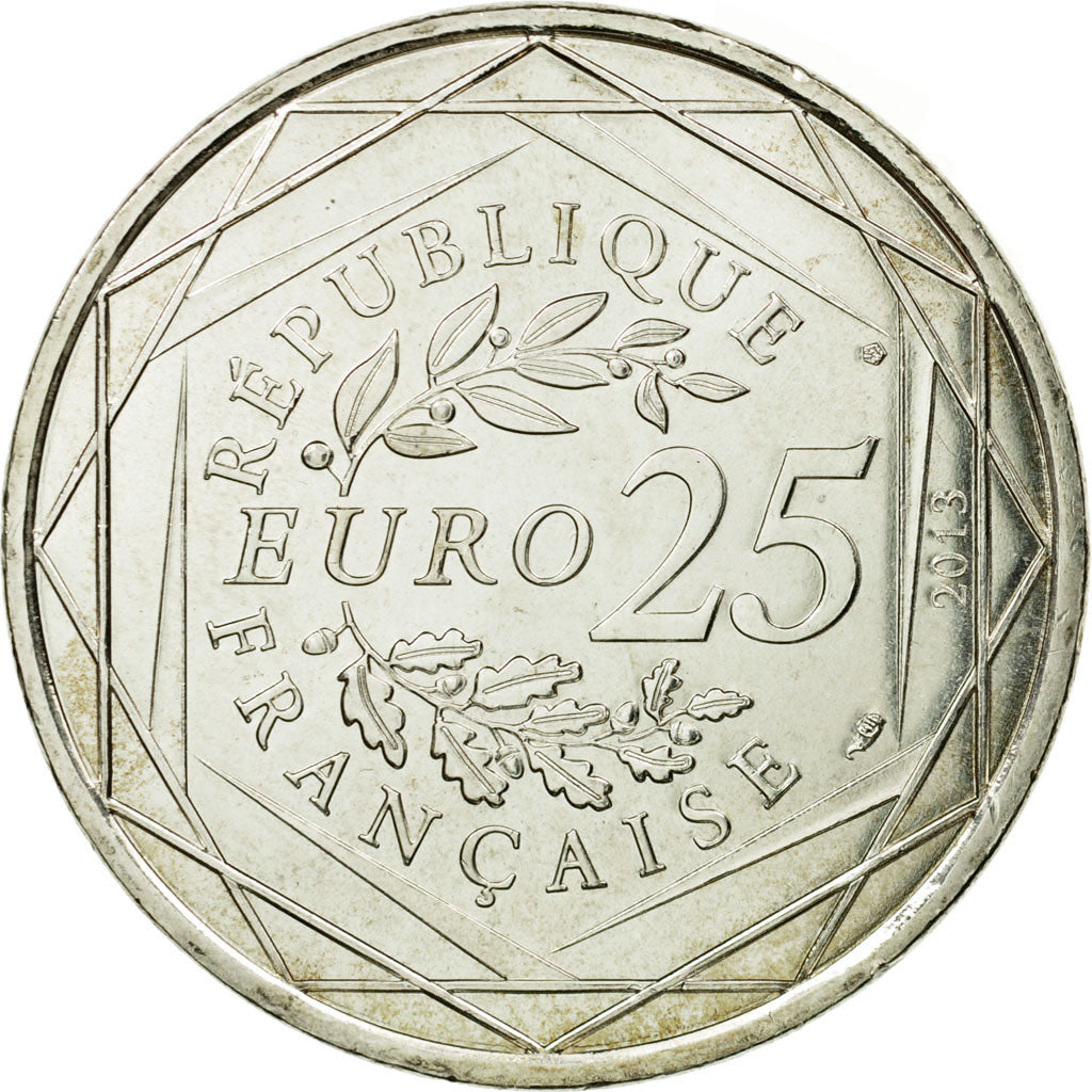 France, 25 Euro, Respect, 2013, MS(63), Silver