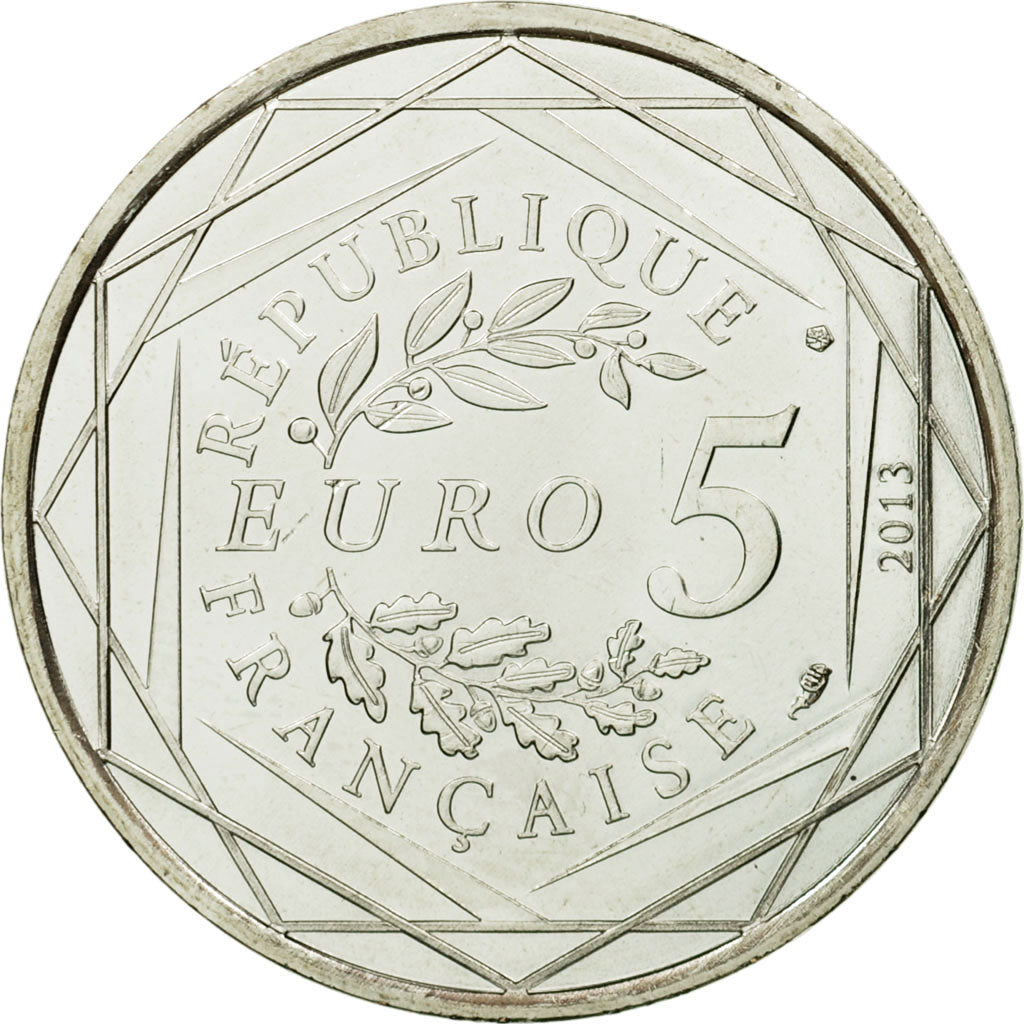 France, 5 Euro, Fraternité, 2013, MS(64), Silver