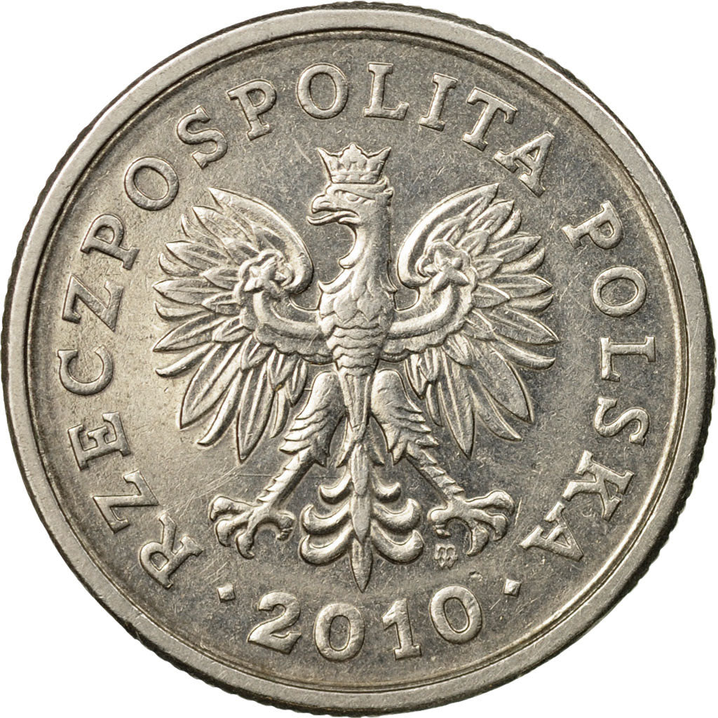 Coin, Poland, Zloty, 2010, Warsaw, EF(40-45), Copper-nickel, KM:282