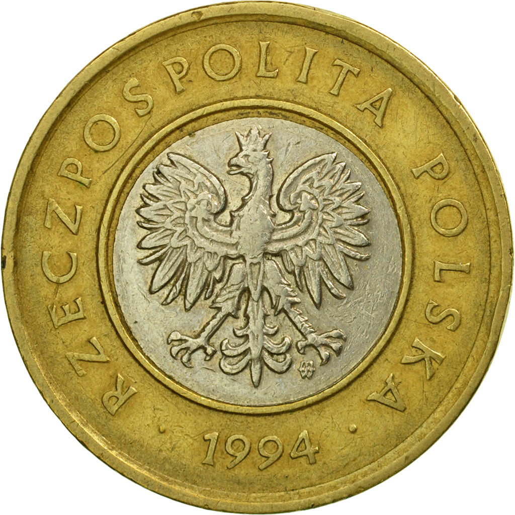 Coin, Poland, 2 Zlote, 1994, Warsaw, EF(40-45), Bi-Metallic, KM:283
