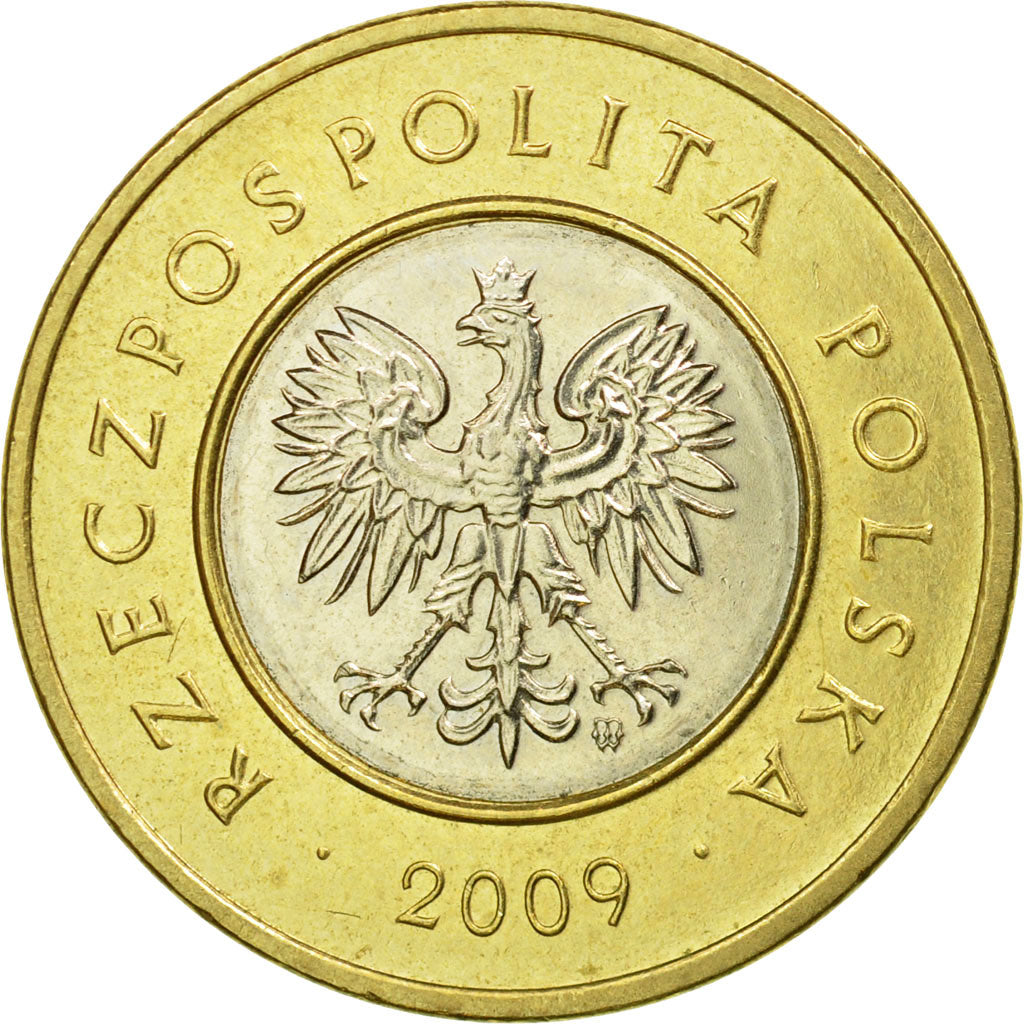 Moneda, Polonia, 2 Zlote, 2009, Warsaw, MBC, Bimetálico, KM:283
