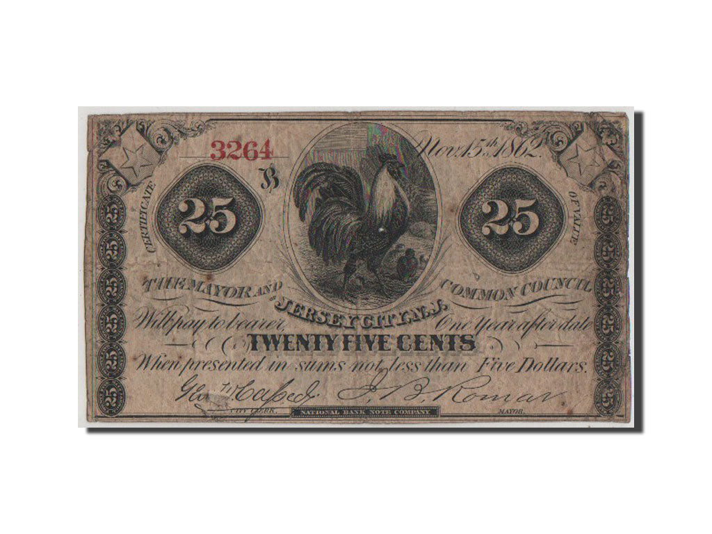 Geldschein, Vereinigte Staaten, 25 Cents, 1862, S