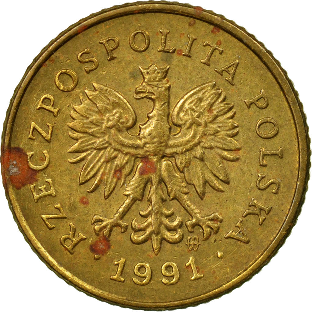 Münze, Polen, Grosz, 1991, Warsaw, SS, Messing, KM:276