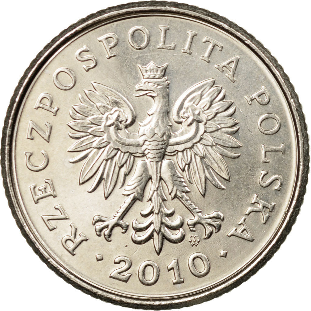Coin, Poland, 50 Groszy, 2010, Warsaw, EF(40-45), Copper-nickel, KM:281
