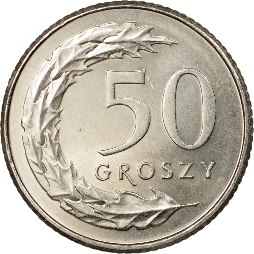 Coin, Poland, 50 Groszy, 2010, Warsaw, EF(40-45), Copper-nickel, KM:281