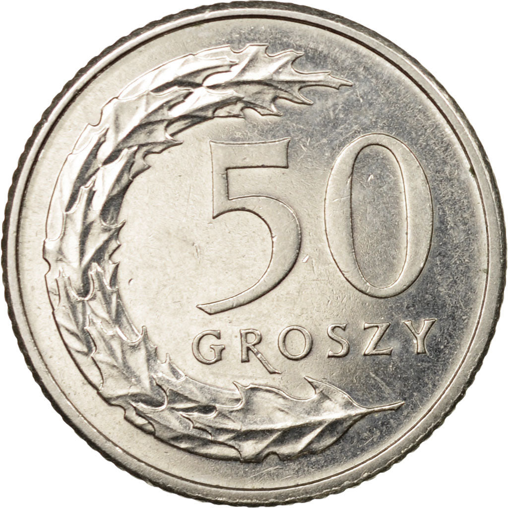 Coin, Poland, 50 Groszy, 2011, Warsaw, EF(40-45), Copper-nickel, KM:281