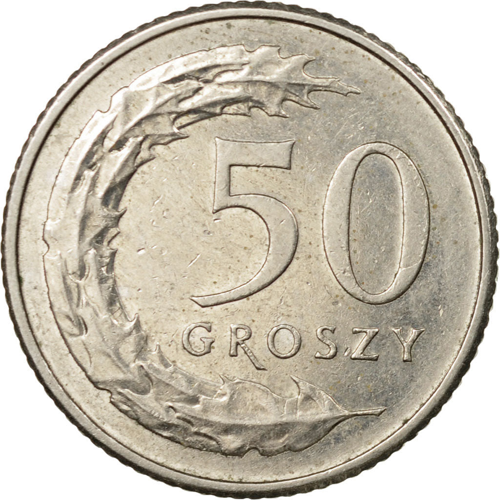 Coin, Poland, 50 Groszy, 2011, Warsaw, EF(40-45), Copper-nickel, KM:281